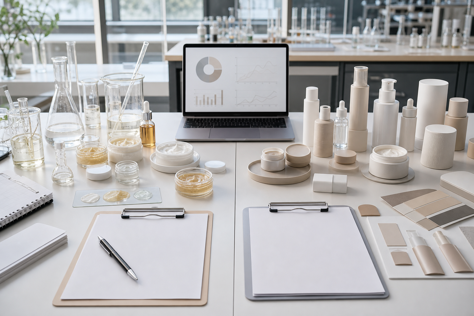 Formula brief and product brief comparison materials for unbranded cosmetic OEM ODM development