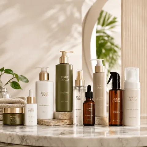 Coffret de soins capillaires en marque blanche