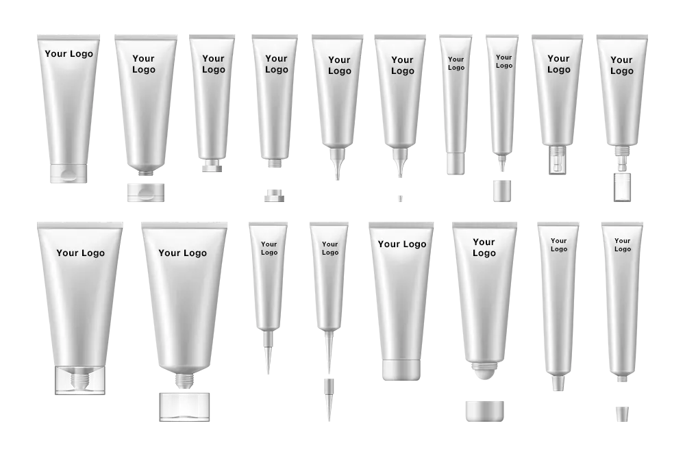 Muestra de empaque personalizado para skincare con logotipo