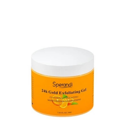 Marca privada oro 24K gel facial scrub