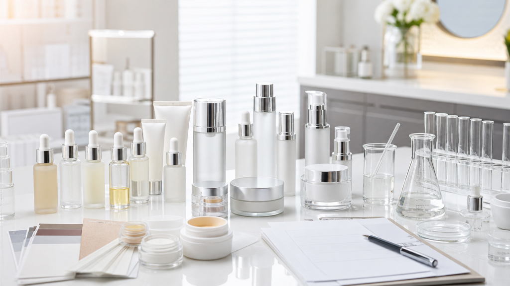 Private Label Skincare for Aesthetic Clinics and Beauty Centers Unbranded private label skincare samples for aesthetic clinics and beauty centers in a cosmetic OEM ODM product development setting