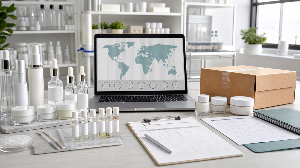 Comment les marques beauté internationales coordonnent les échantillons cosmétiques entre fuseaux horaires