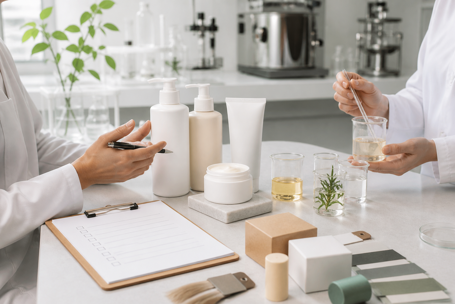 How to Choose a Hair Care Manufacturer for Your Brand Hair care manufacturer selection with unbranded shampoo conditioner hair mask samples checklist and lab packaging review